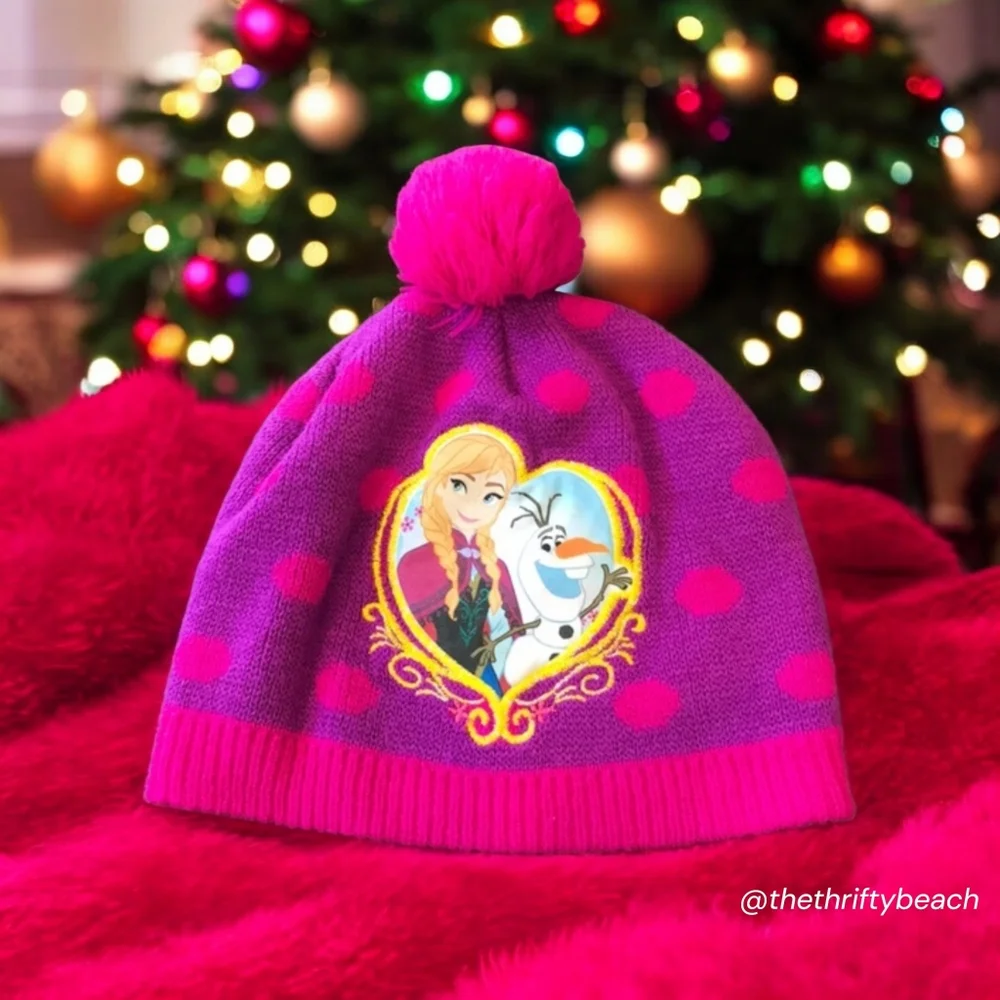 Disney Frozen Anna & Olaf Pom Pom Beanie